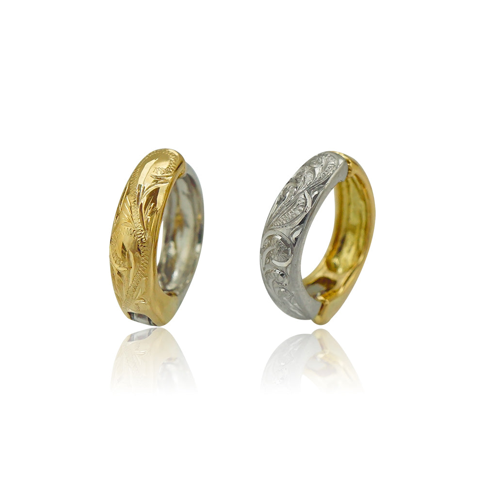 片売り・K18&Pt手彫りヘリテージピアリング 【12-1840】