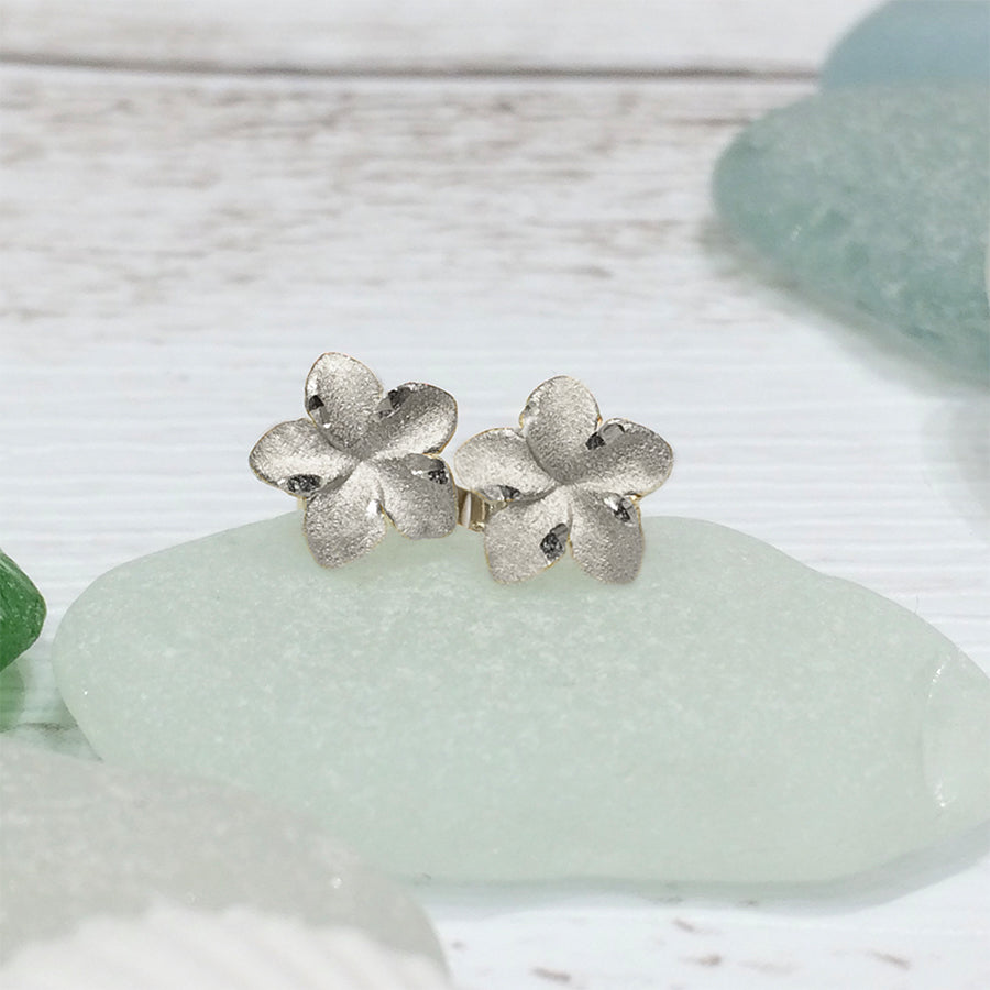 K14プルメリアピアス 【9-0117】