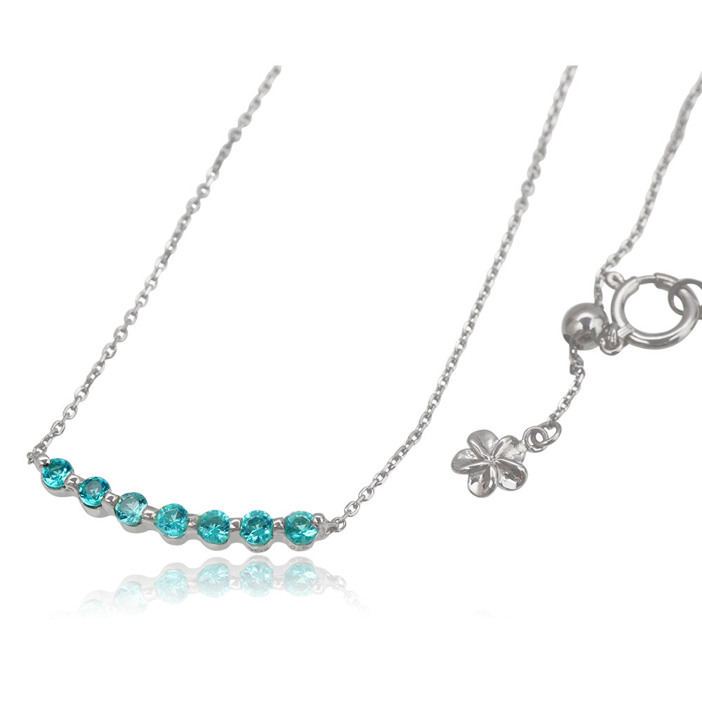 Pt Anuenue/パライバトルマリンネックレス 【12-1598】