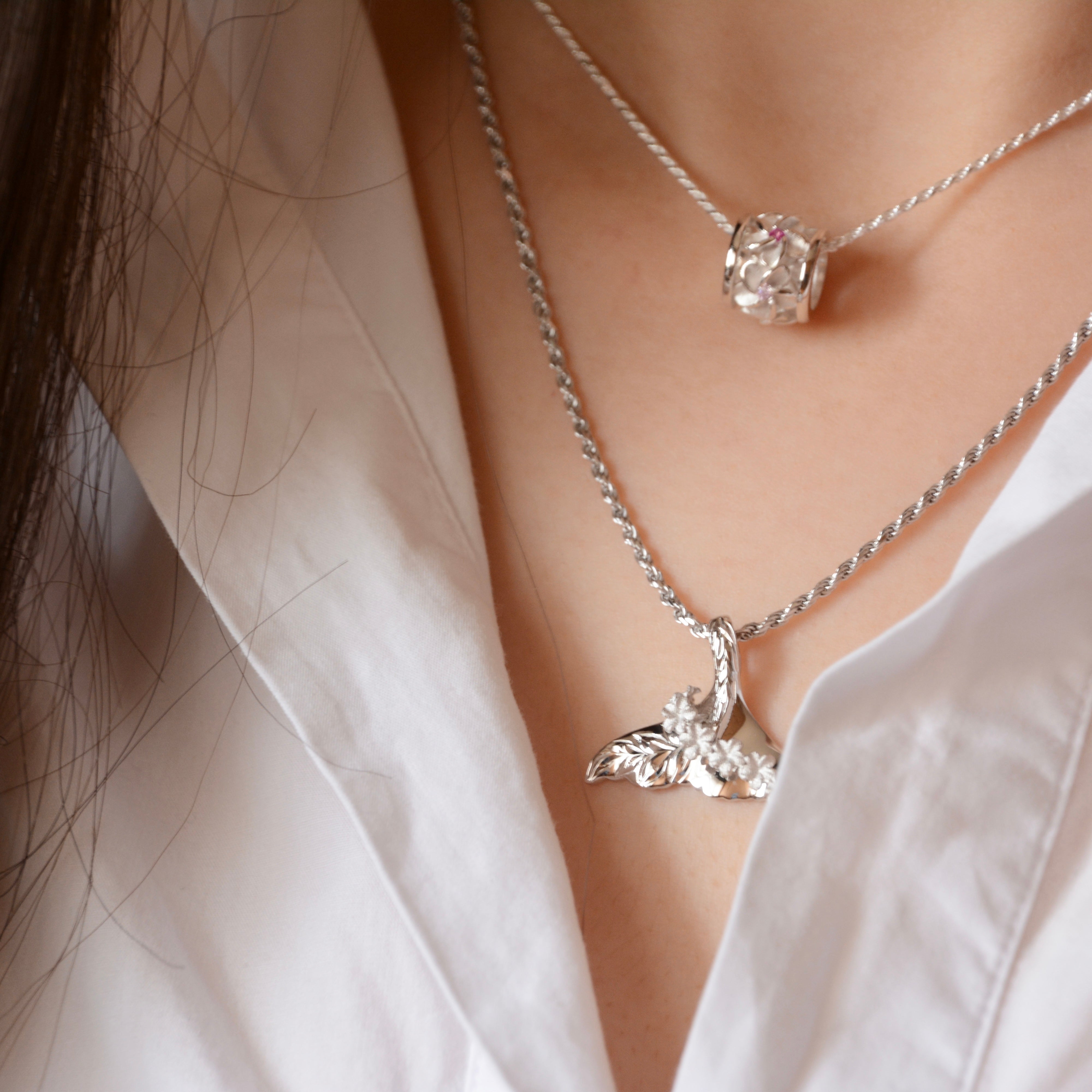 プルメリアレイクジラテールペンダント 【2-0954】