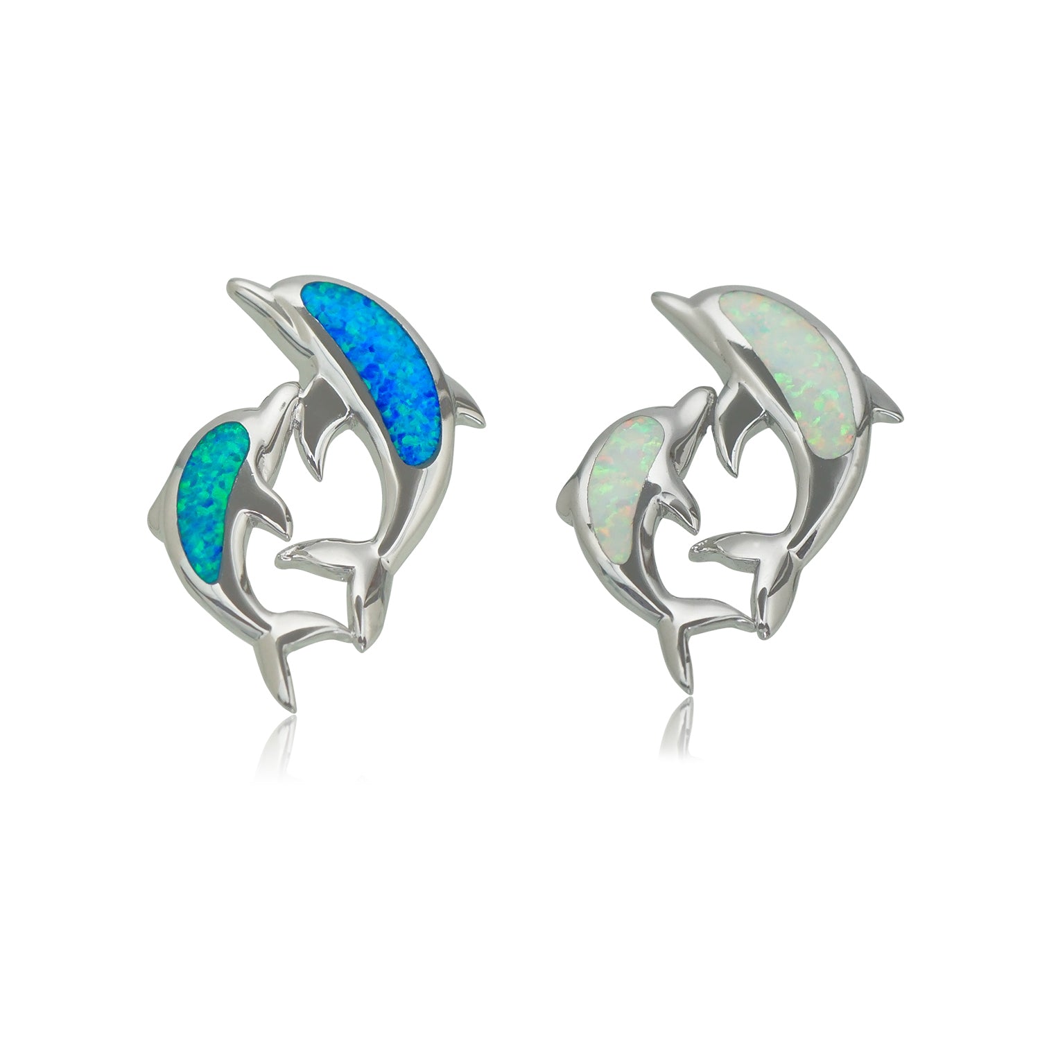 オパールツインイルカペンダント 【2-1357】