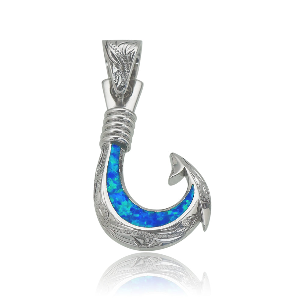 オパールフィッシュフックペンダント 【2-2248】