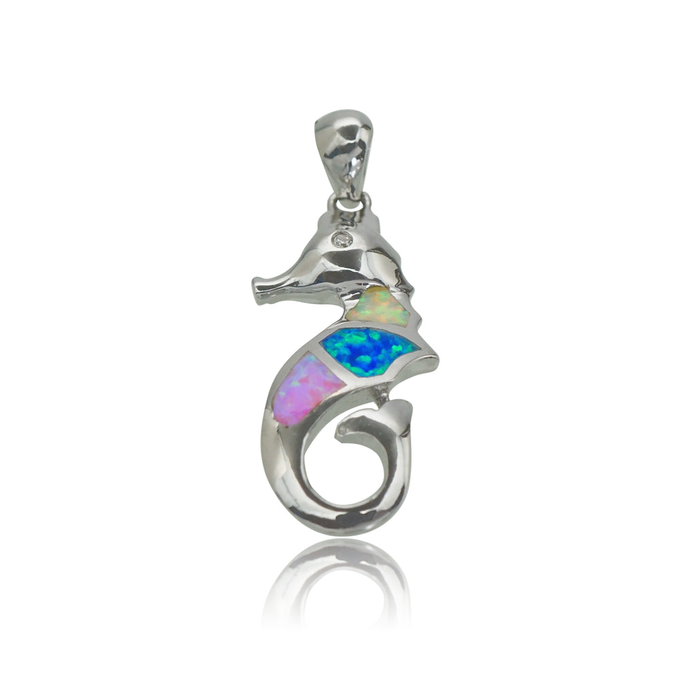 Mixオパールシーホースペンダント 【2-3559】