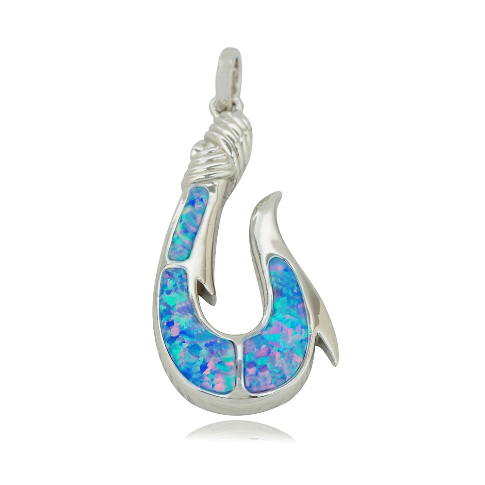 パープルオパールフィッシュフックペンダント 【2-3948 】