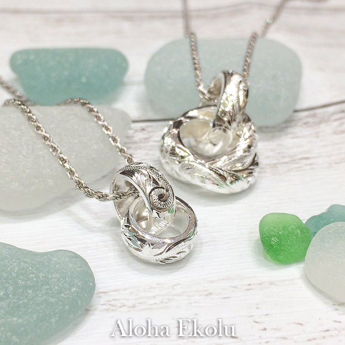 スクロールダブルバレルペンダント 【2-4198】