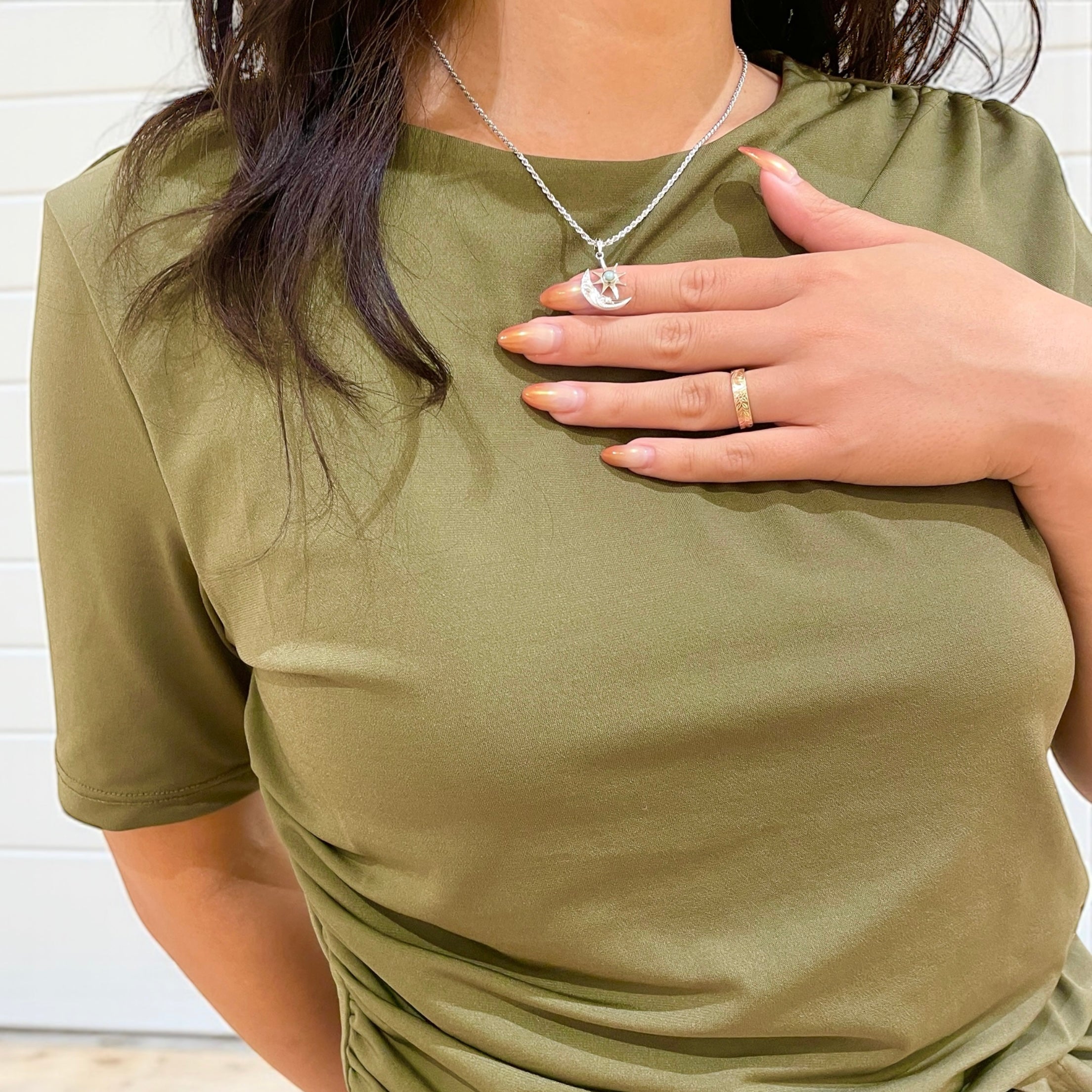 太陽ラリマー&三日月ペンダント 【2-5232】