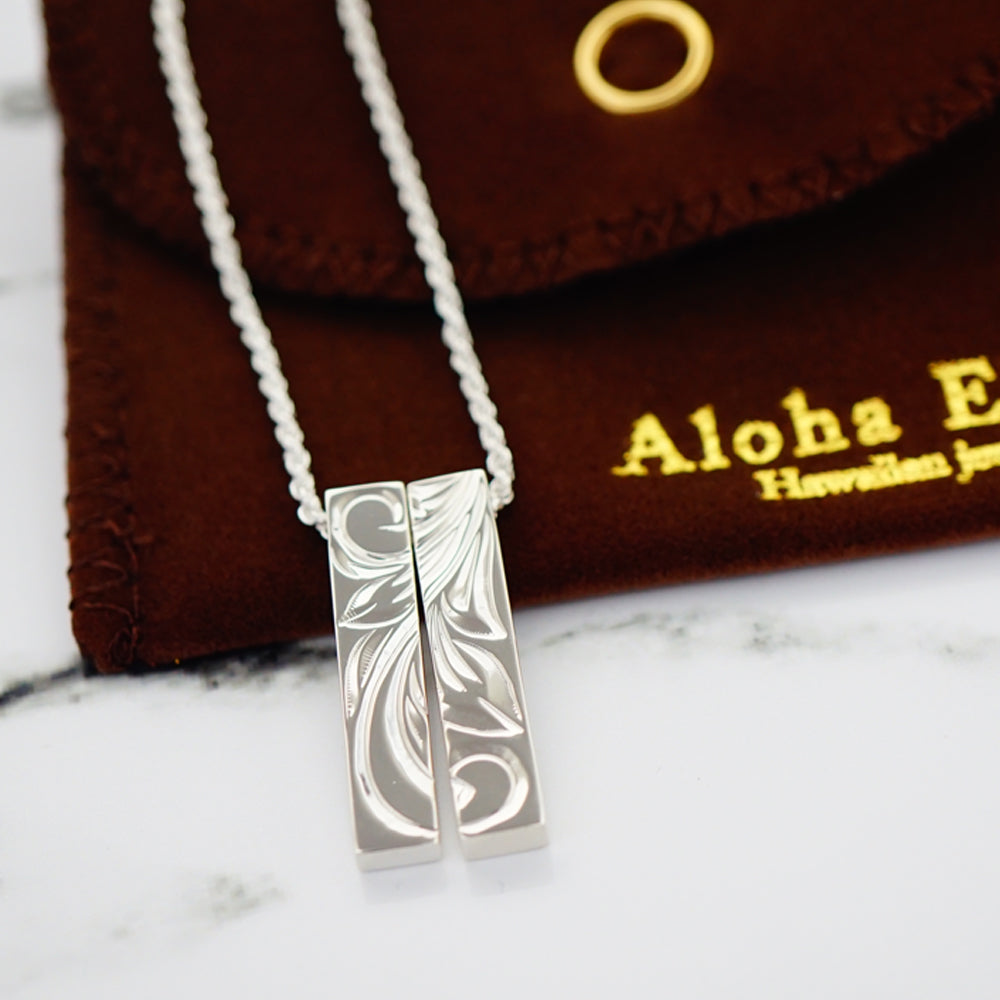 スクロールペアプレートペンダント 【2-5294】