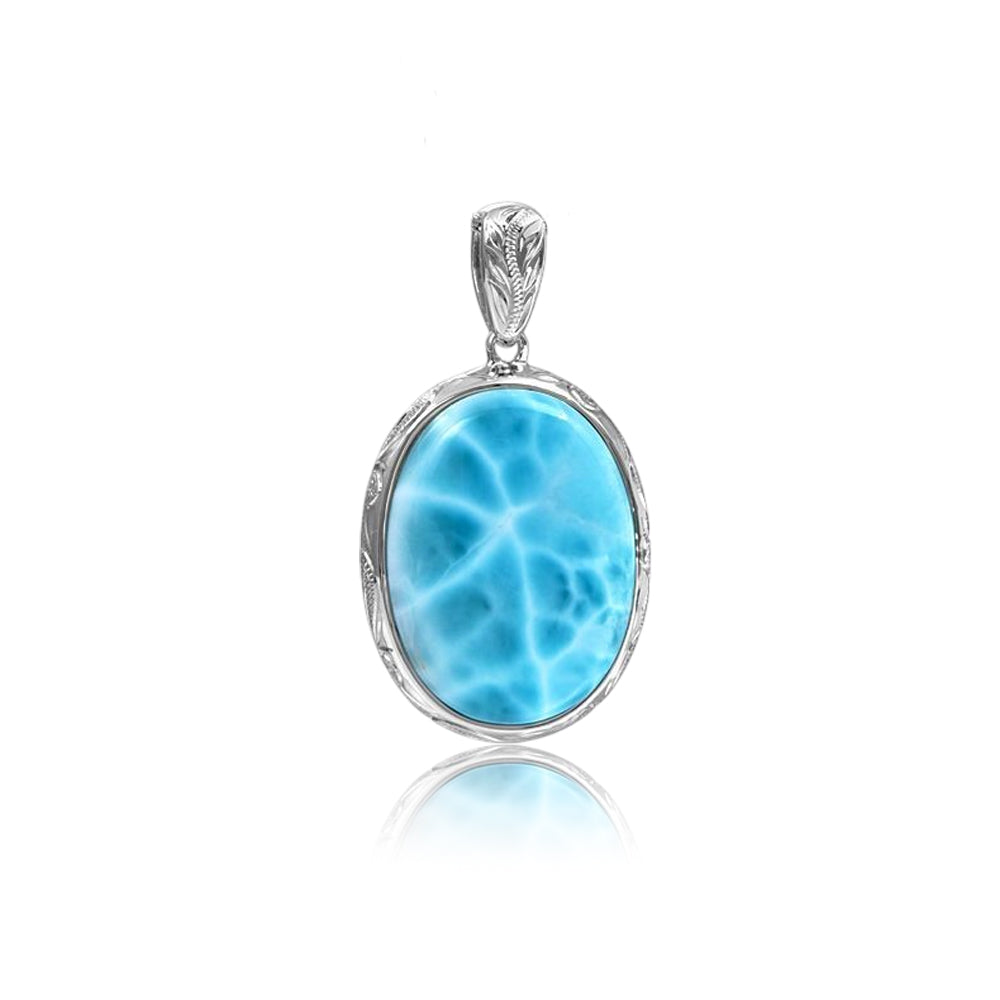 ラリマーヘビーオーバルペンダント 【2-5362】