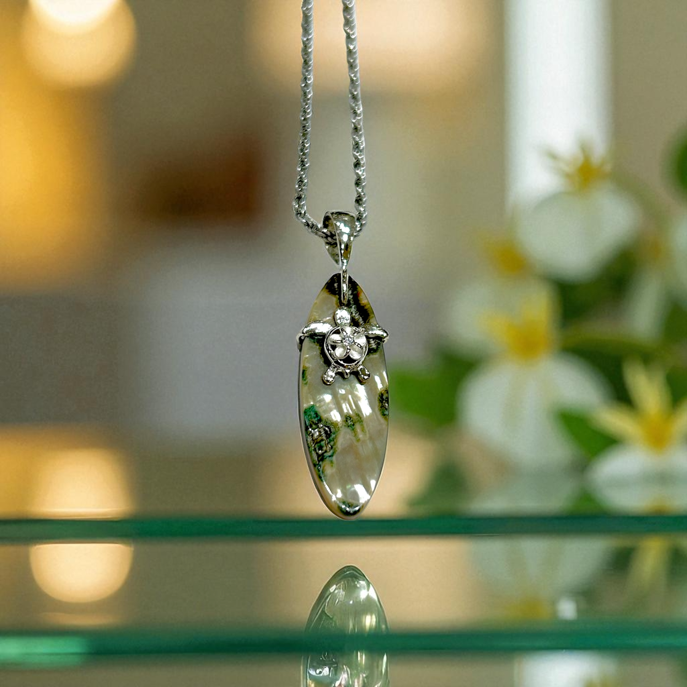 シェルサーフボードホヌペンダント 【2-5508】