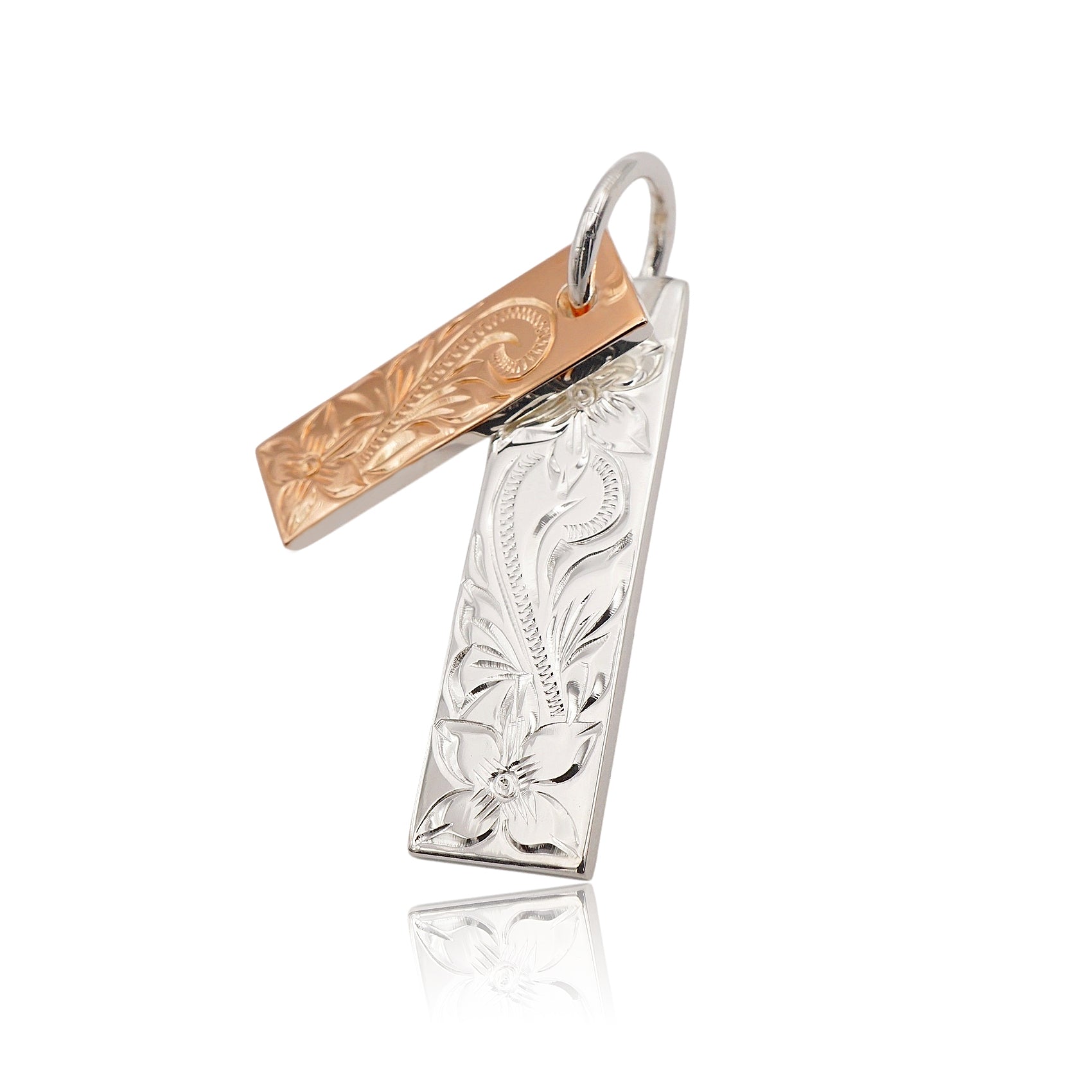 2トーン2連プレートペンダント 【2-7076】