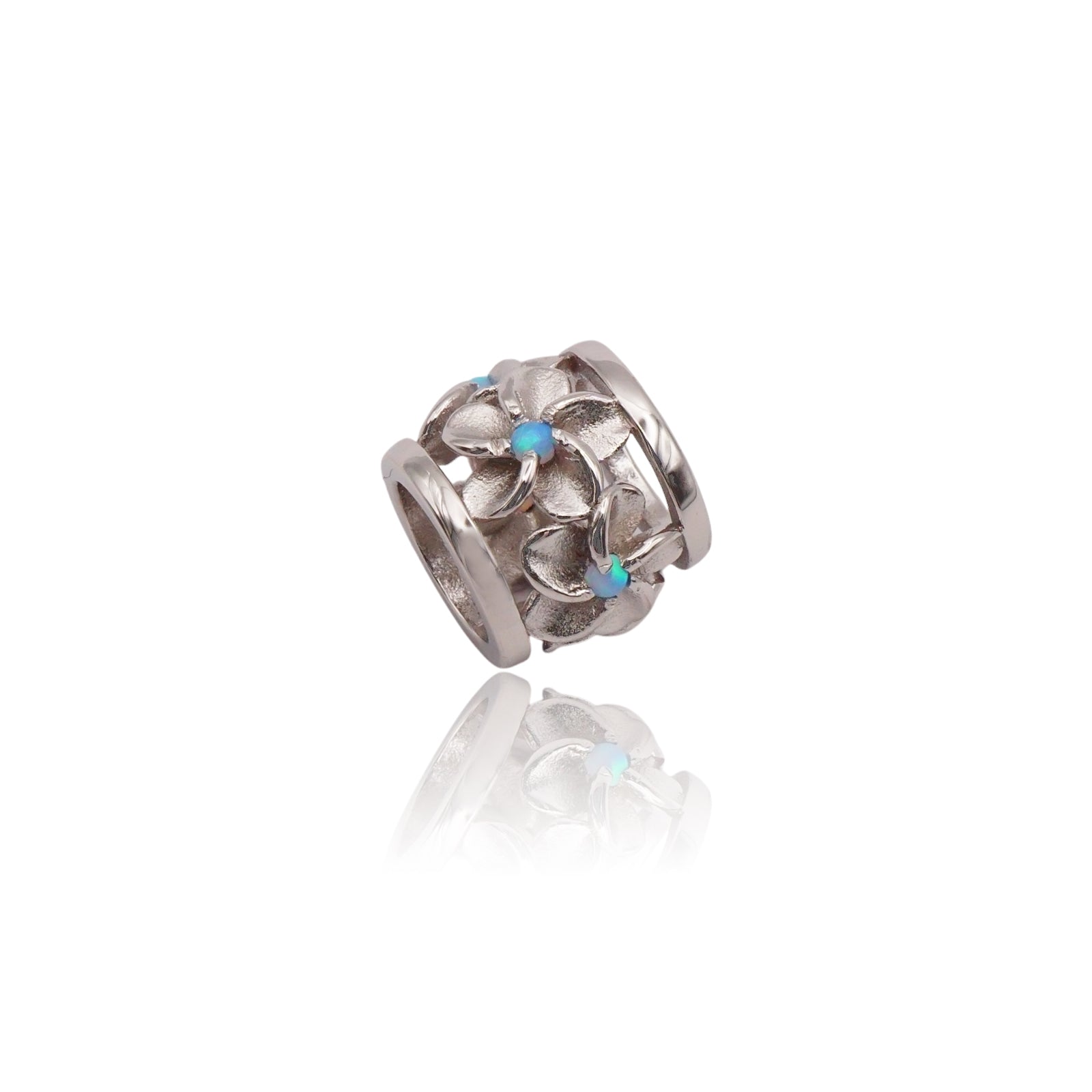 オパールプルメリアバレルペンダント 【2-7144】