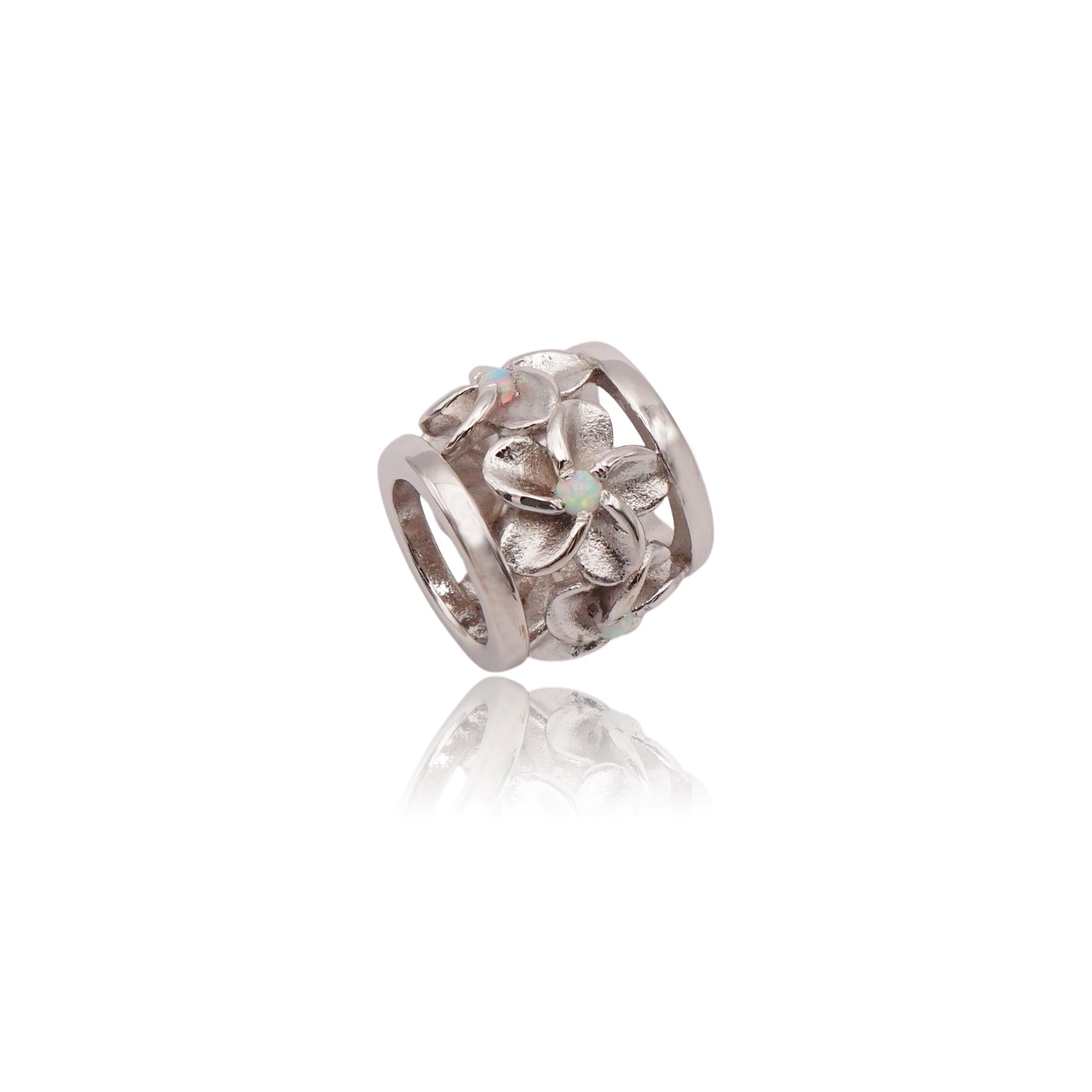 オパールプルメリアバレルペンダント 【2-7144】