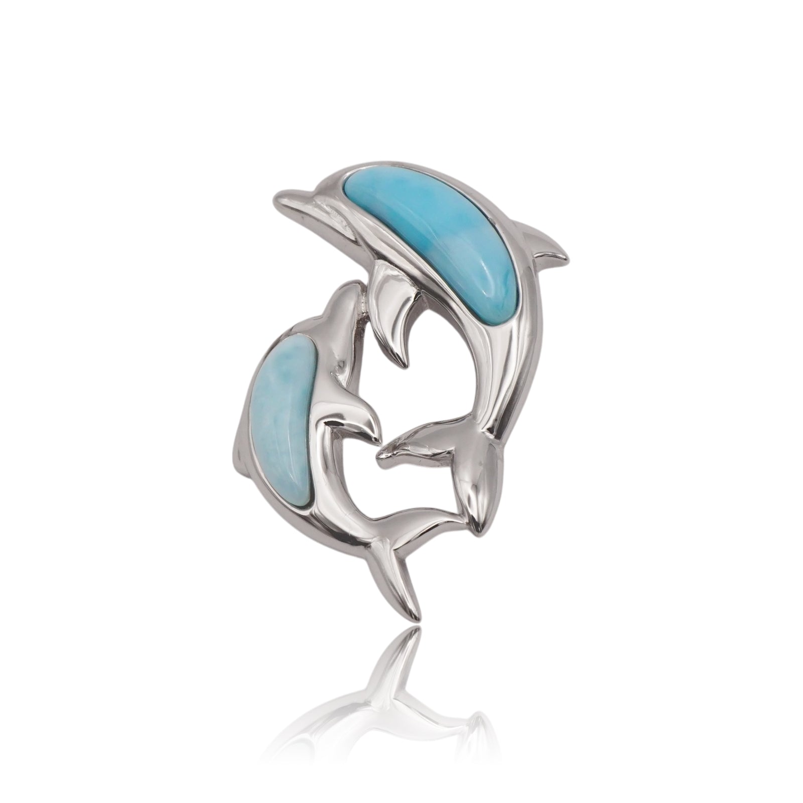 ラリマーツインイルカペンダント 【2-7168】