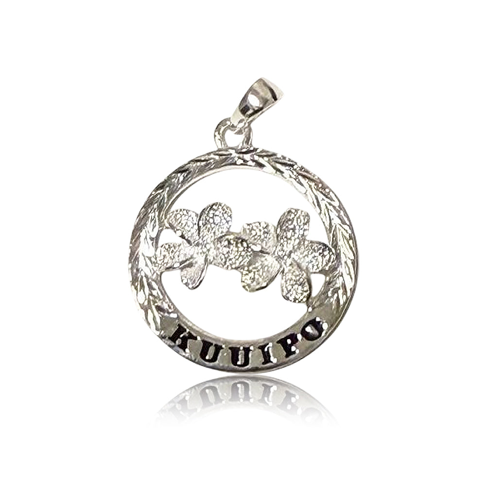 Kuuipoサークルプルメリアペンダント 【2-7281】