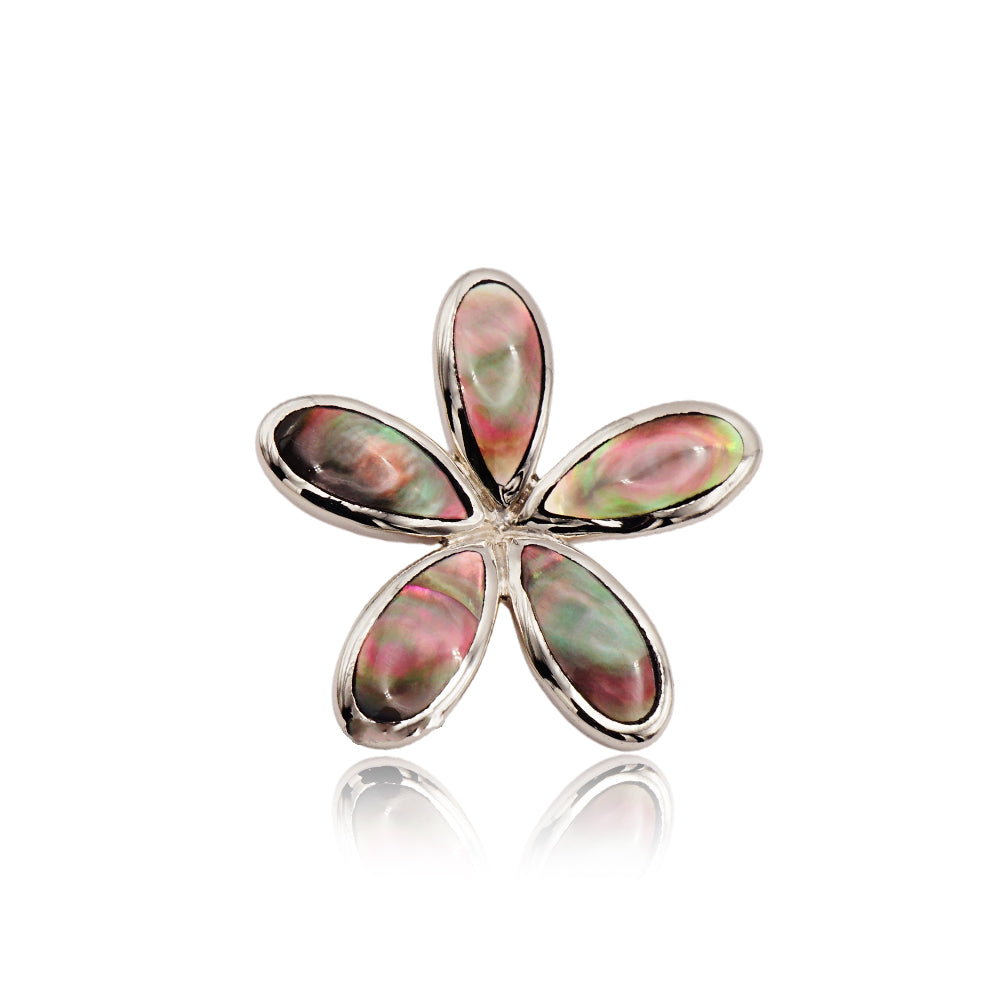 ブラックシェルプルメリアペンダント 【2-7410】