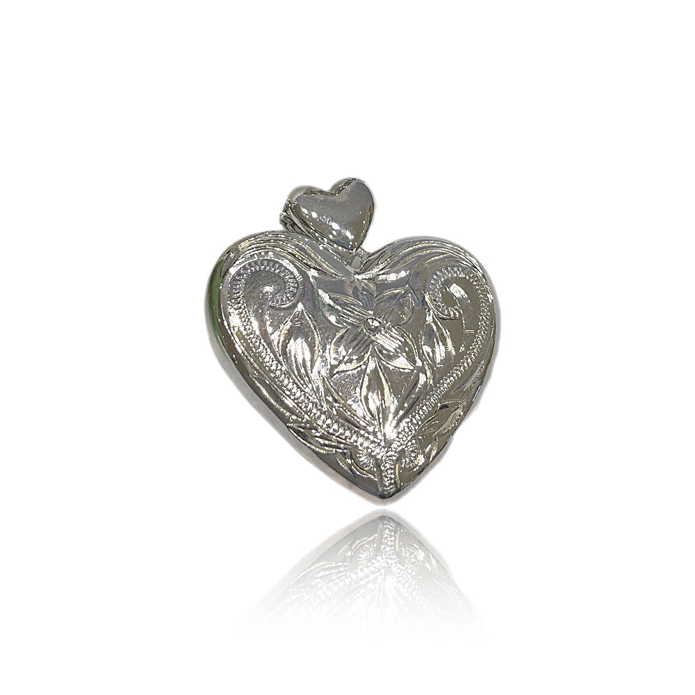 スクロールハートロケットペンダント 【2-7571】