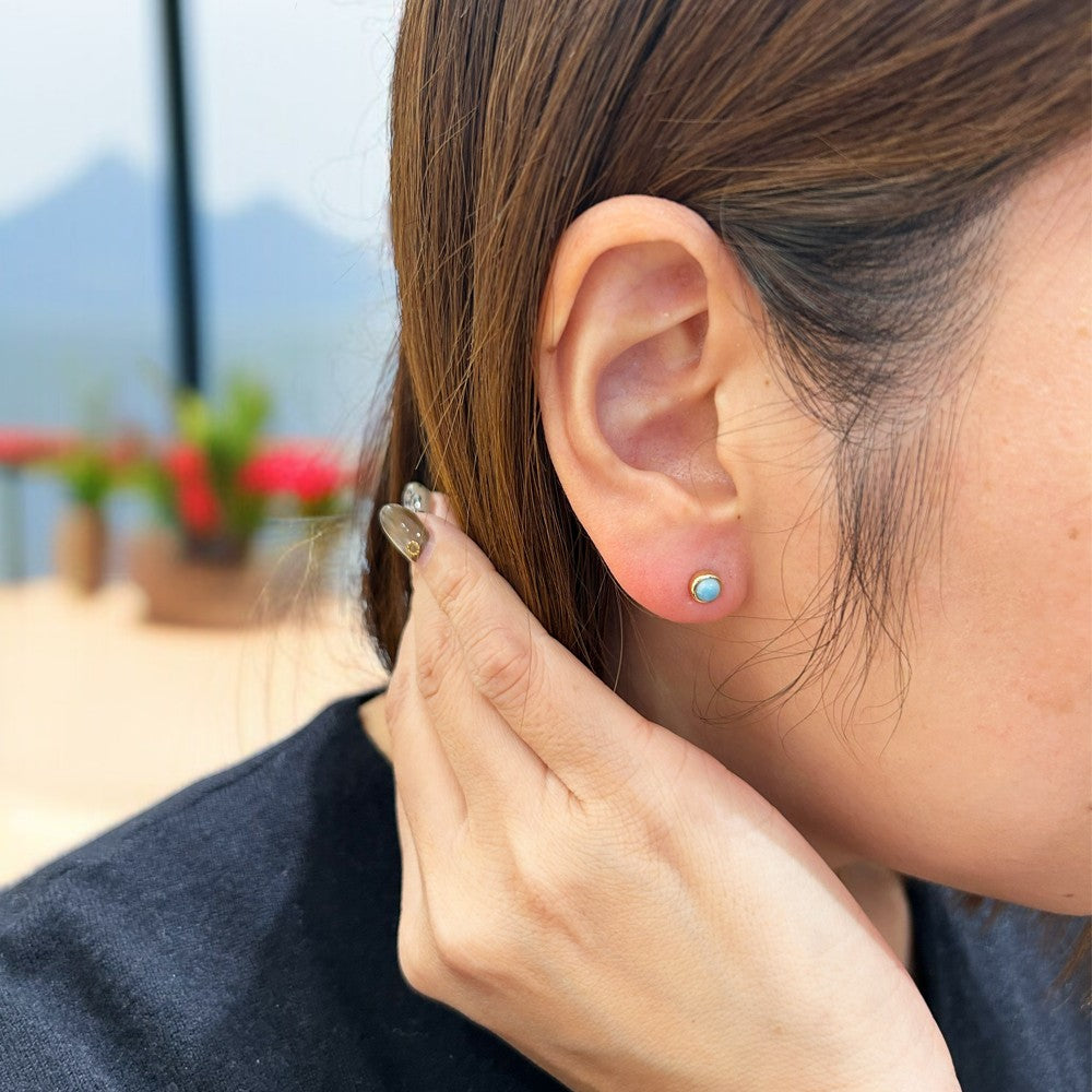 片売り・K14 ラウンドラリマーピアス 【9-1961】