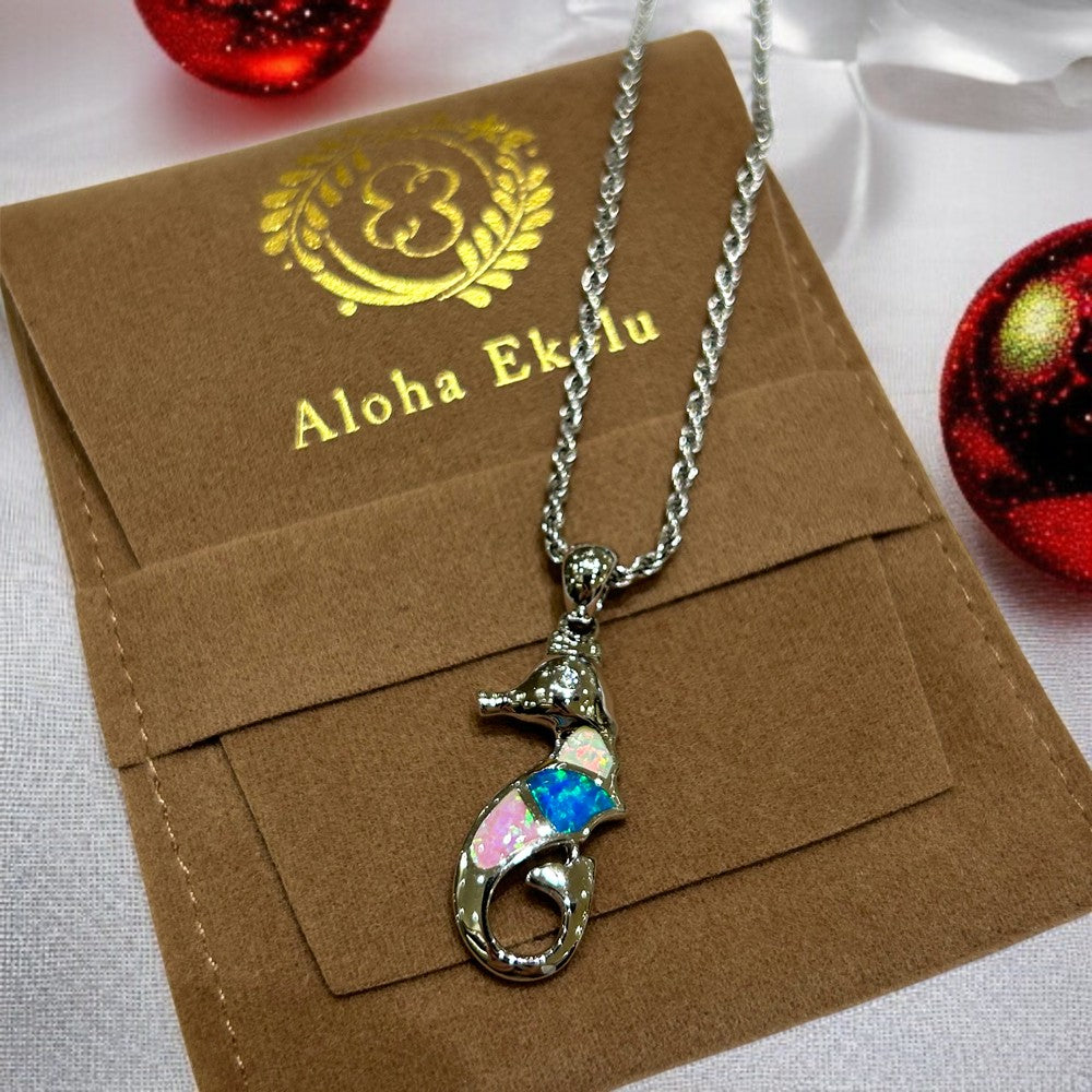 Mixオパールシーホースペンダント 【2-3559】