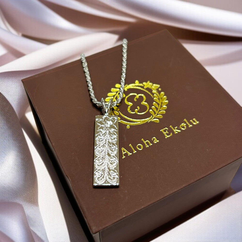 フラットプレートペンダント(プルメリア) 【2-1395】