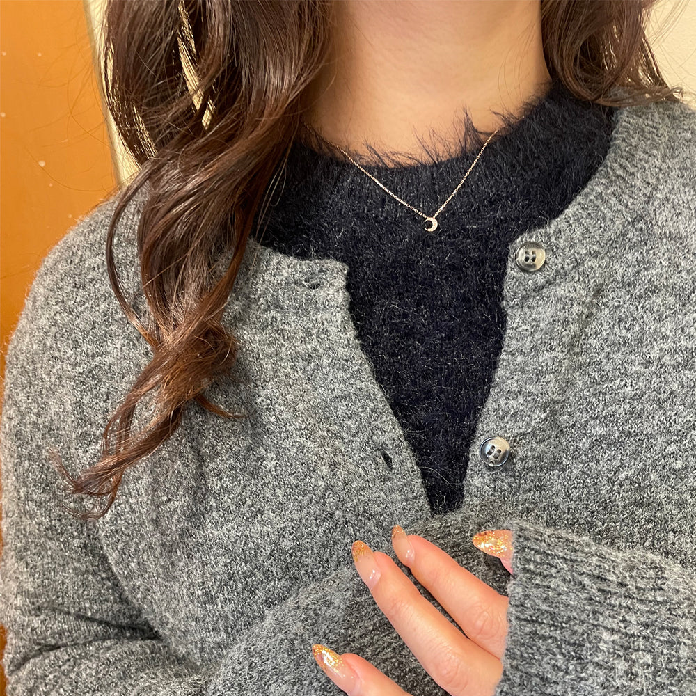 K10 三日月Diaネックレス 【12-2830】