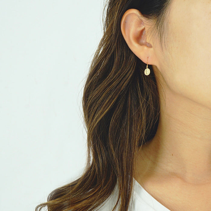 K18 コインフックピアス 【12-1567】