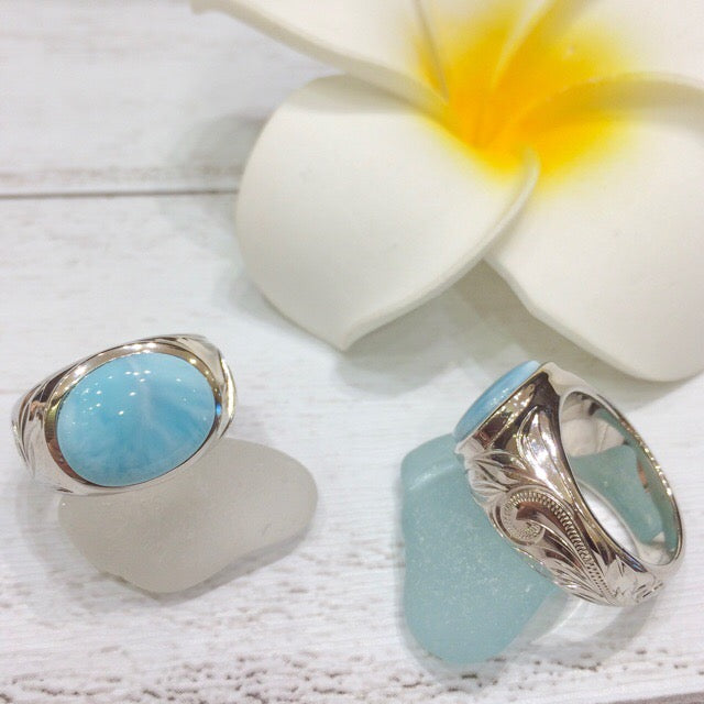 ラリマー×ヘリテージリング 【3-2643】