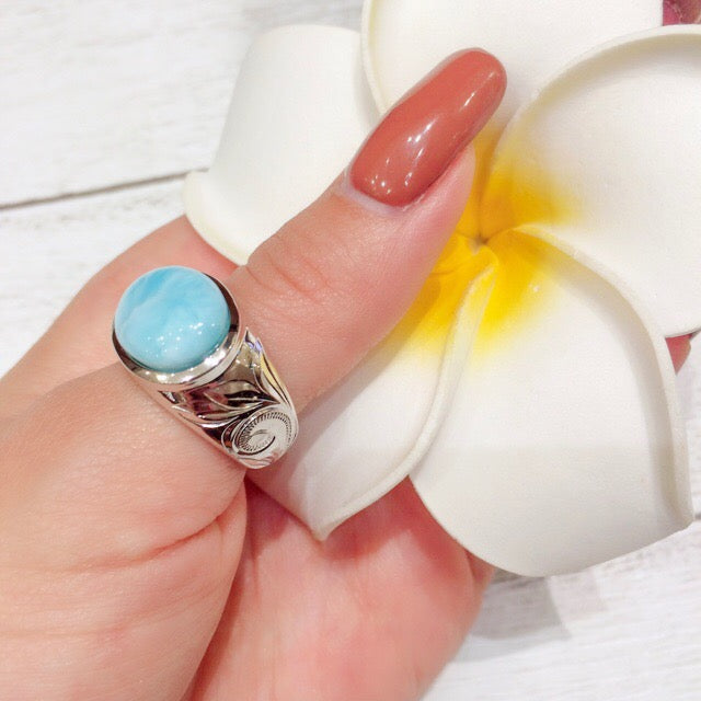 ラリマー×ヘリテージリング 【3-2643】