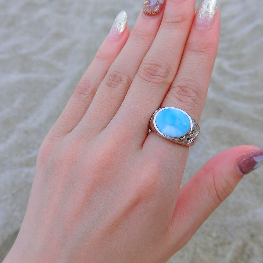 ラリマー×ヘリテージリング 【3-2643】