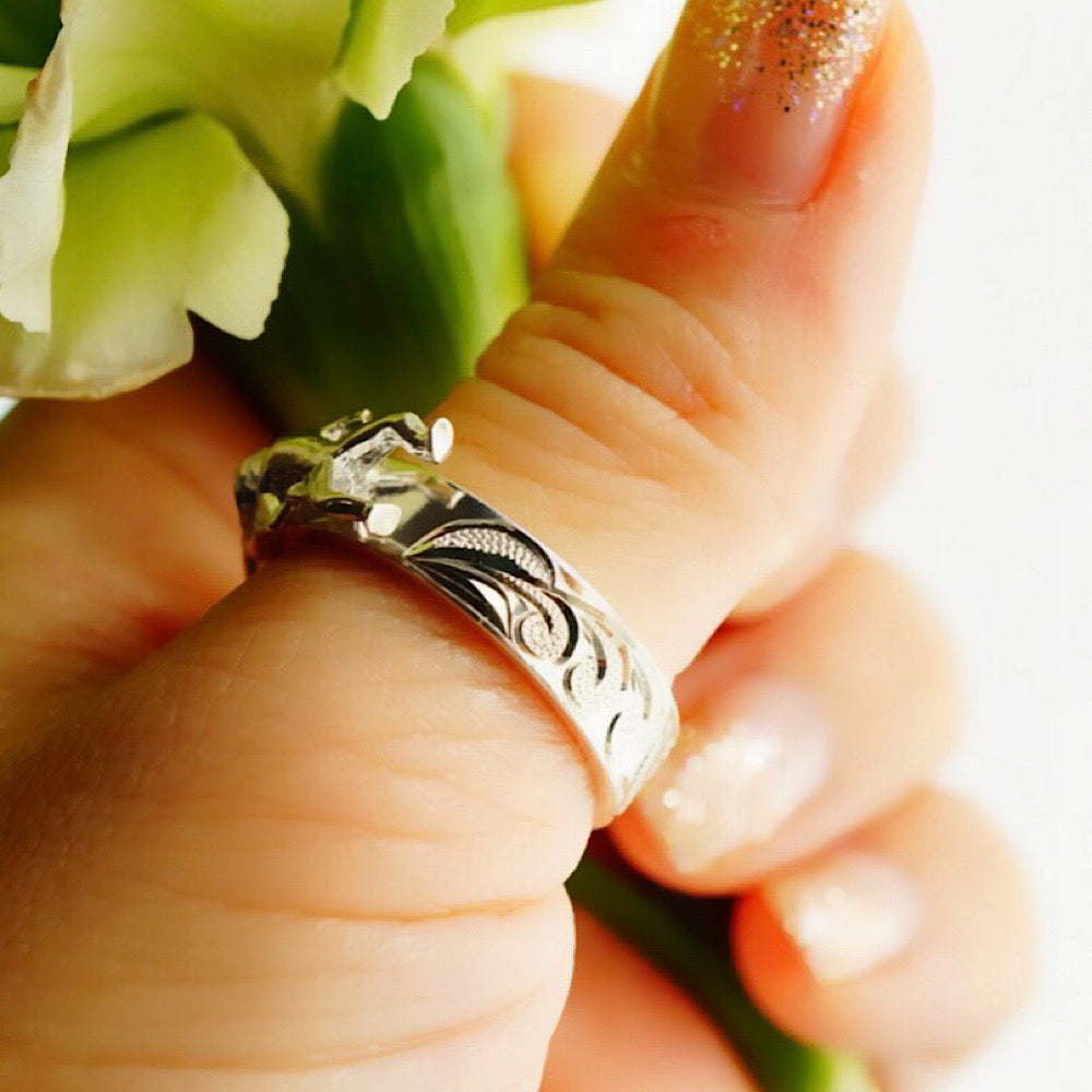 手彫りティキリング 【3-5743】