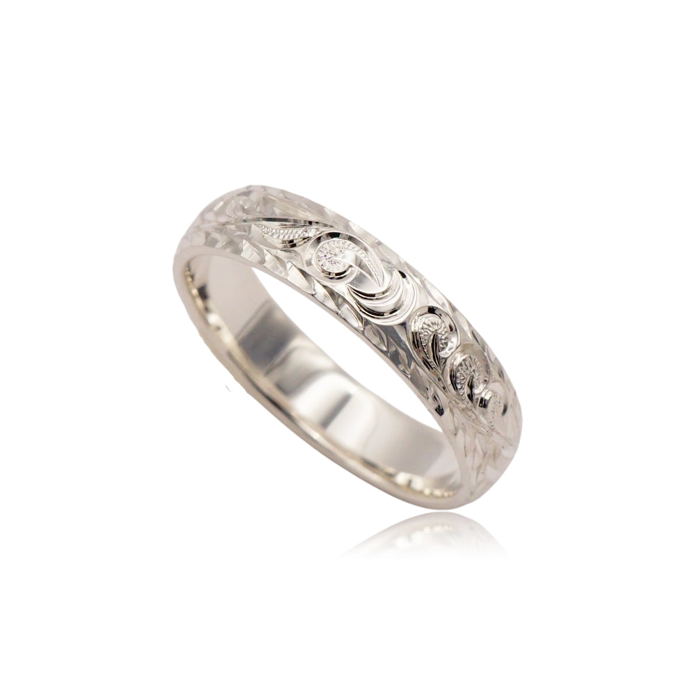 手彫り5mm La to mahinaリング 【3-7624】