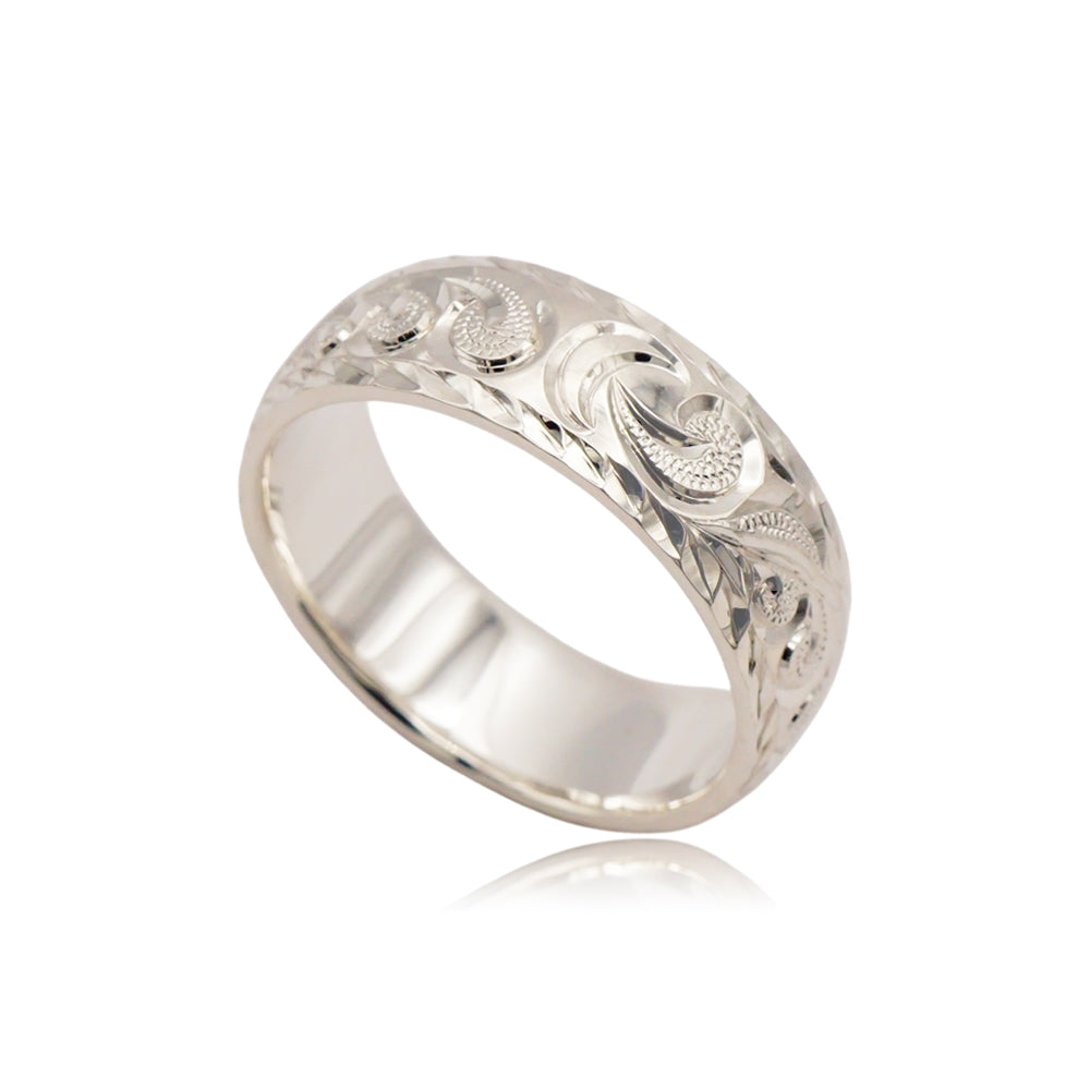 手彫り7mm La to Mahinaリング 【3-7679】