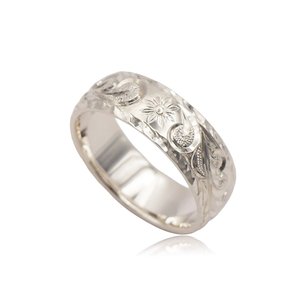 手彫り7mm La to Mahinaリング 【3-7679】