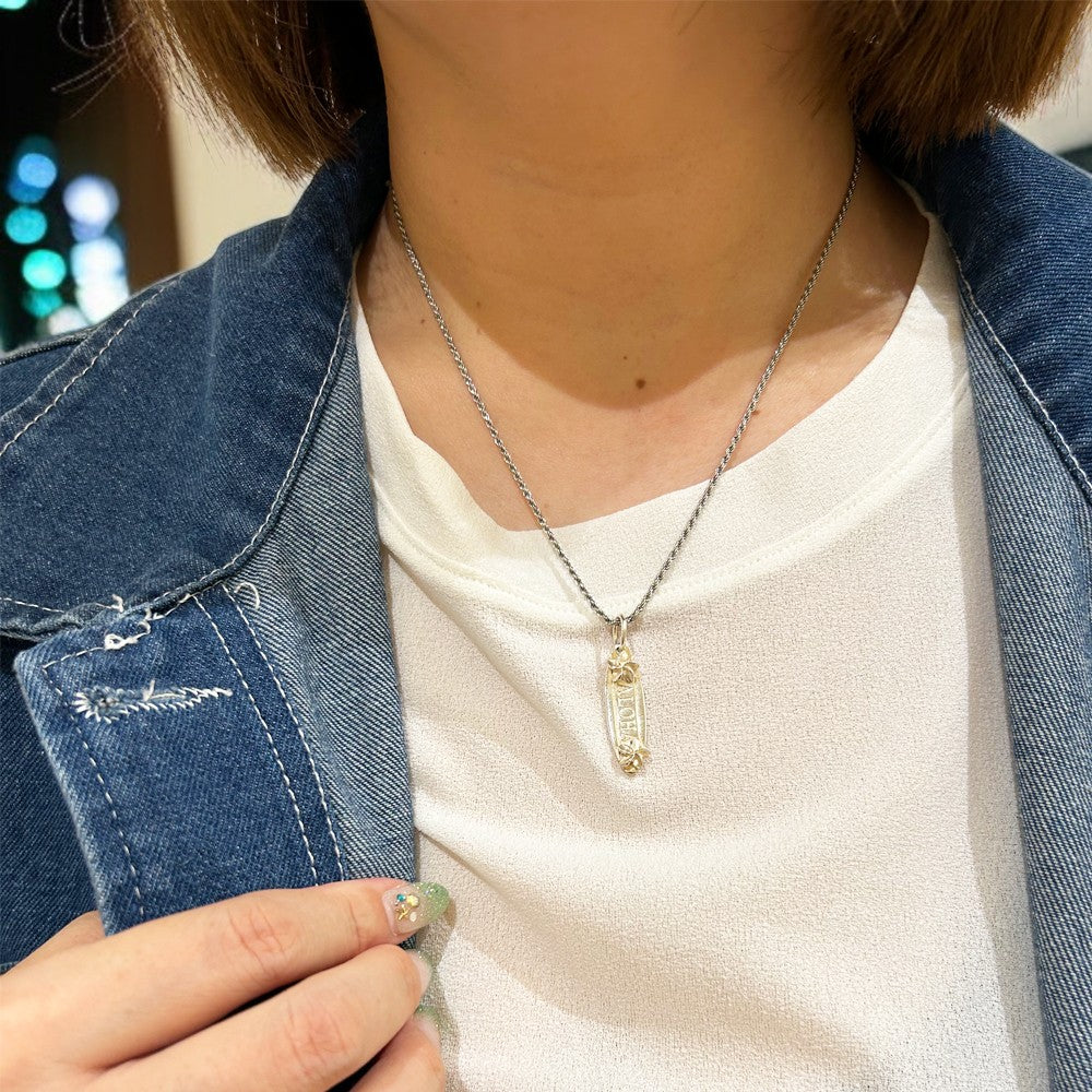 プルメリアonサーフボードペンダント(ALOHA) 【2-5430】