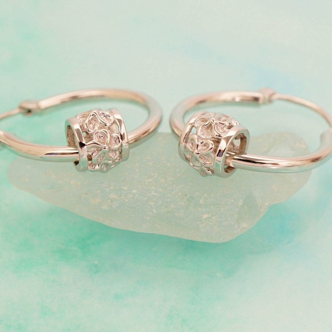 プルメリアバレルフープピアス 【4-0570】