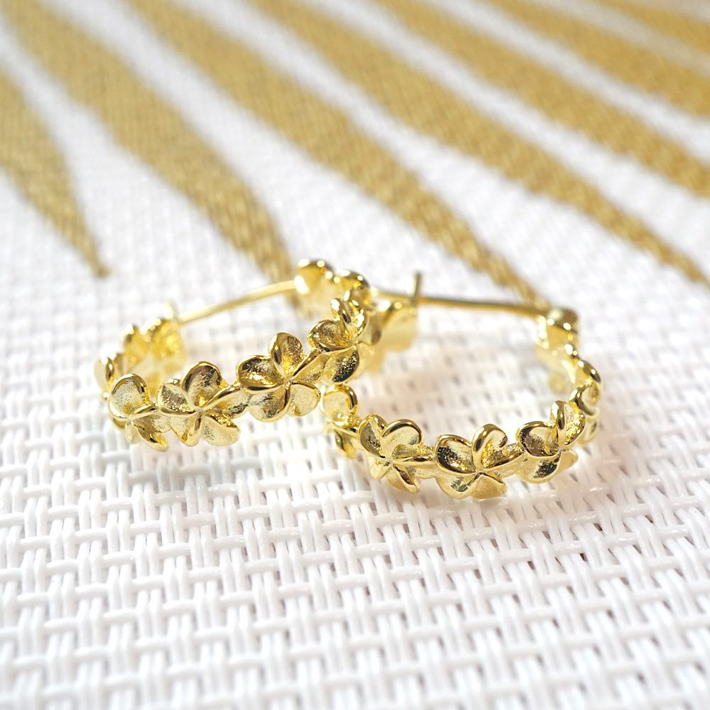 プルメリアフープピアス 【4-0662】