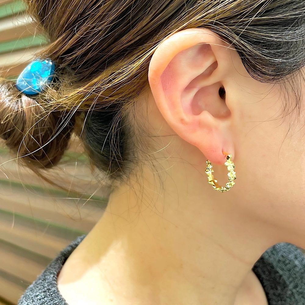 プルメリアフープピアス 【4-0662】