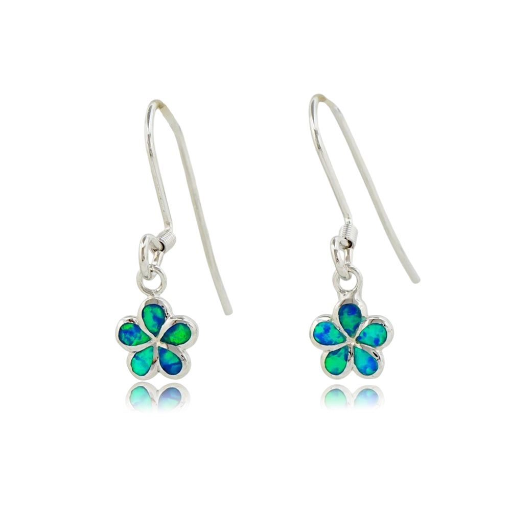 オパールミニプルメリアフックピアス 【4-0846】