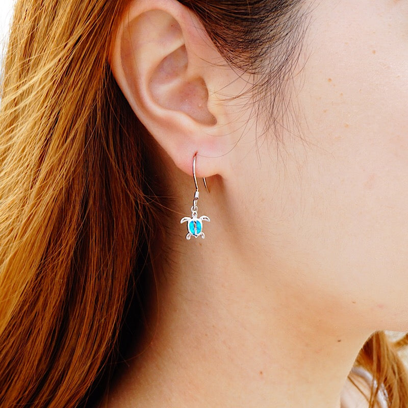 オパールミニホヌフックピアス 【4-0884】