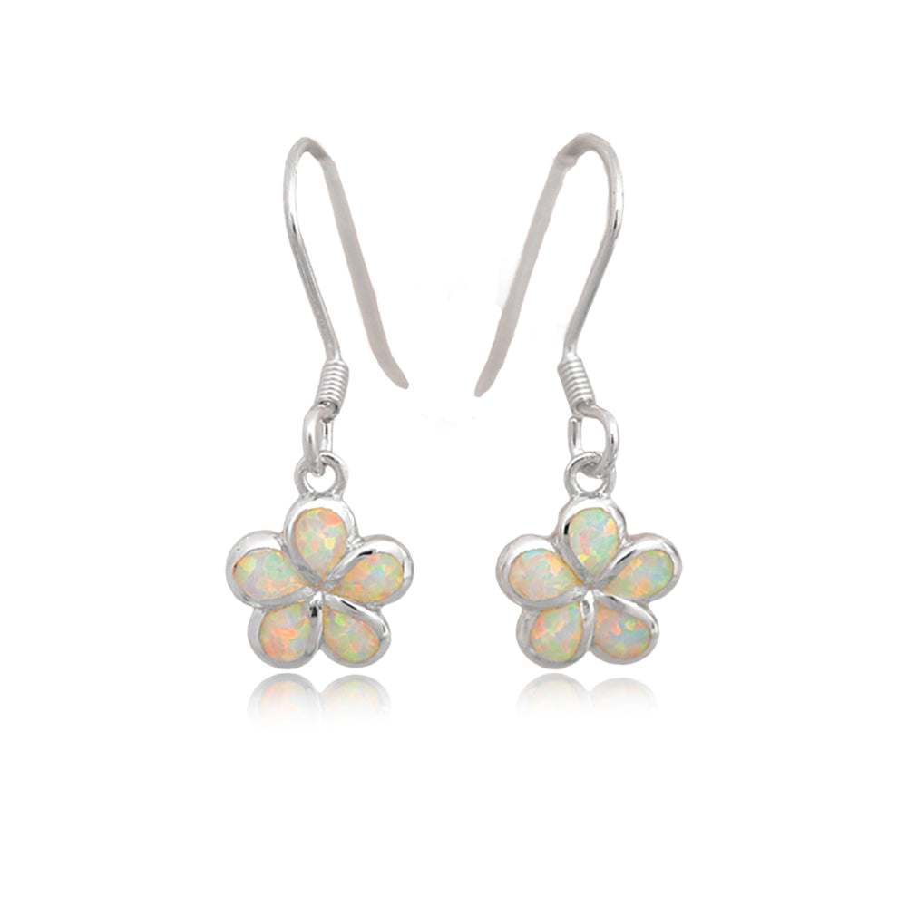 オパールプルメリアピアス 【4-1119】