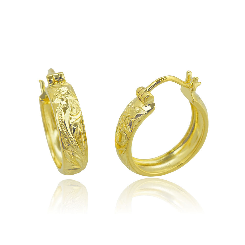 6mmスクロールフープピアス 【4-2208】