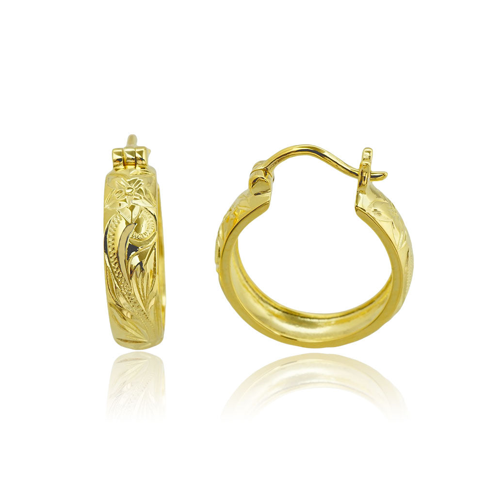 6mmスクロールフープピアス 【4-2208】