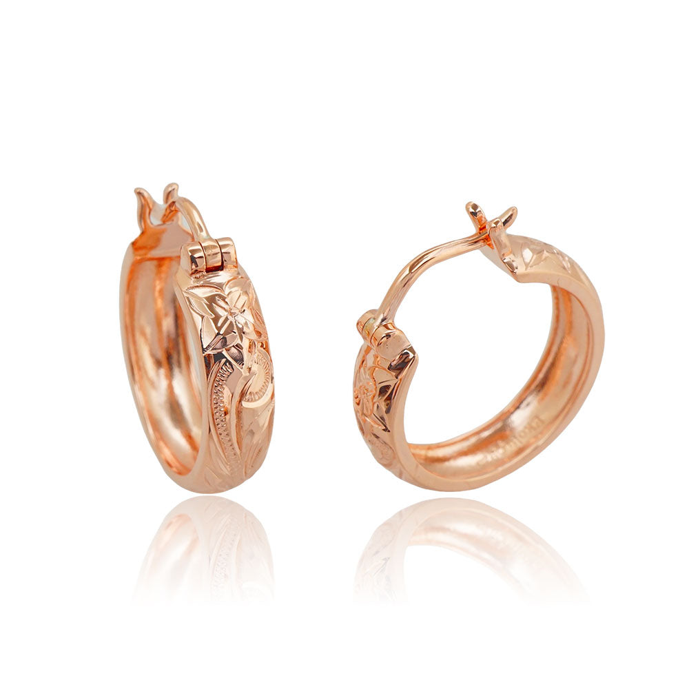 6mmスクロールフープピアス 【4-2208】