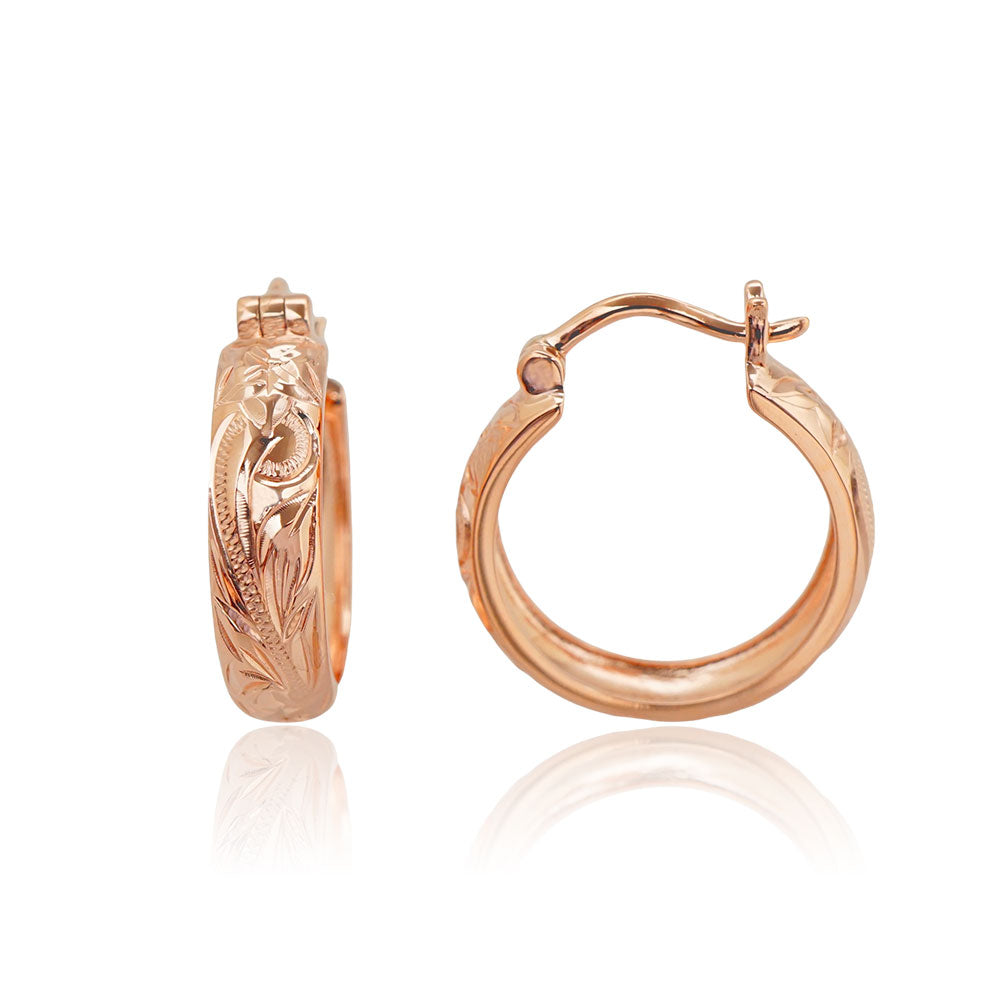 6mmスクロールフープピアス 【4-2208】