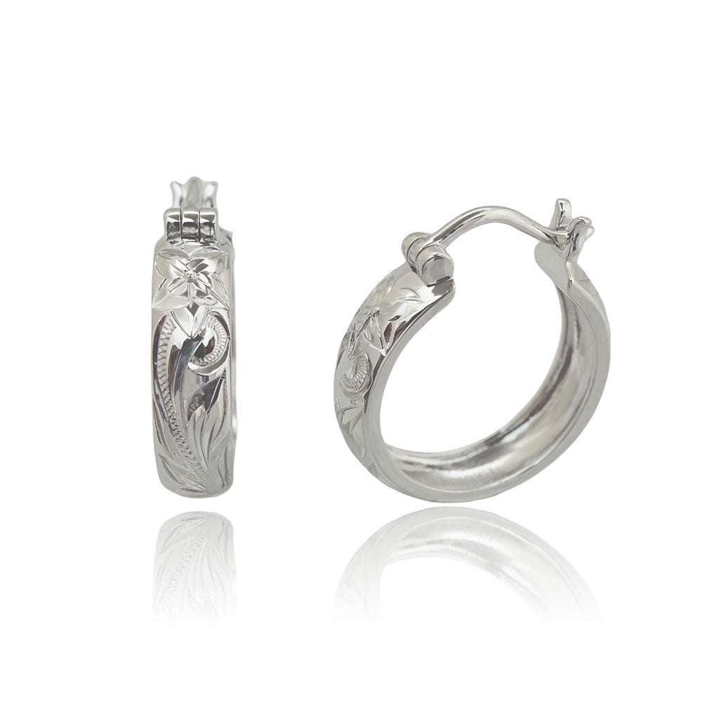 6mmスクロールフープピアス 【4-2208】