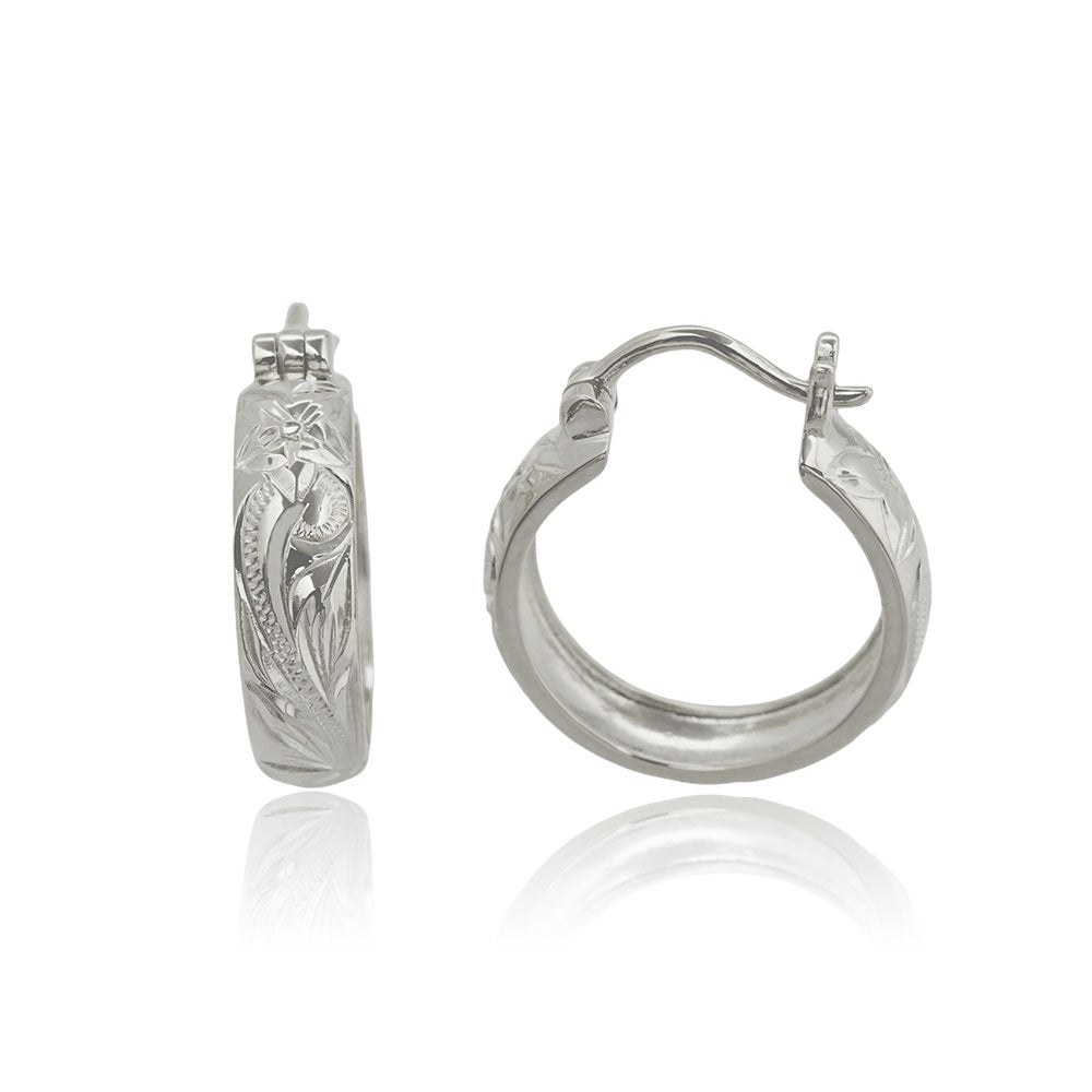 6mmスクロールフープピアス 【4-2208】