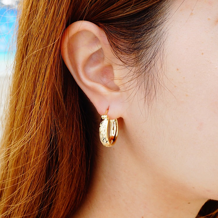 6mmスクロールフープピアス 【4-2208】