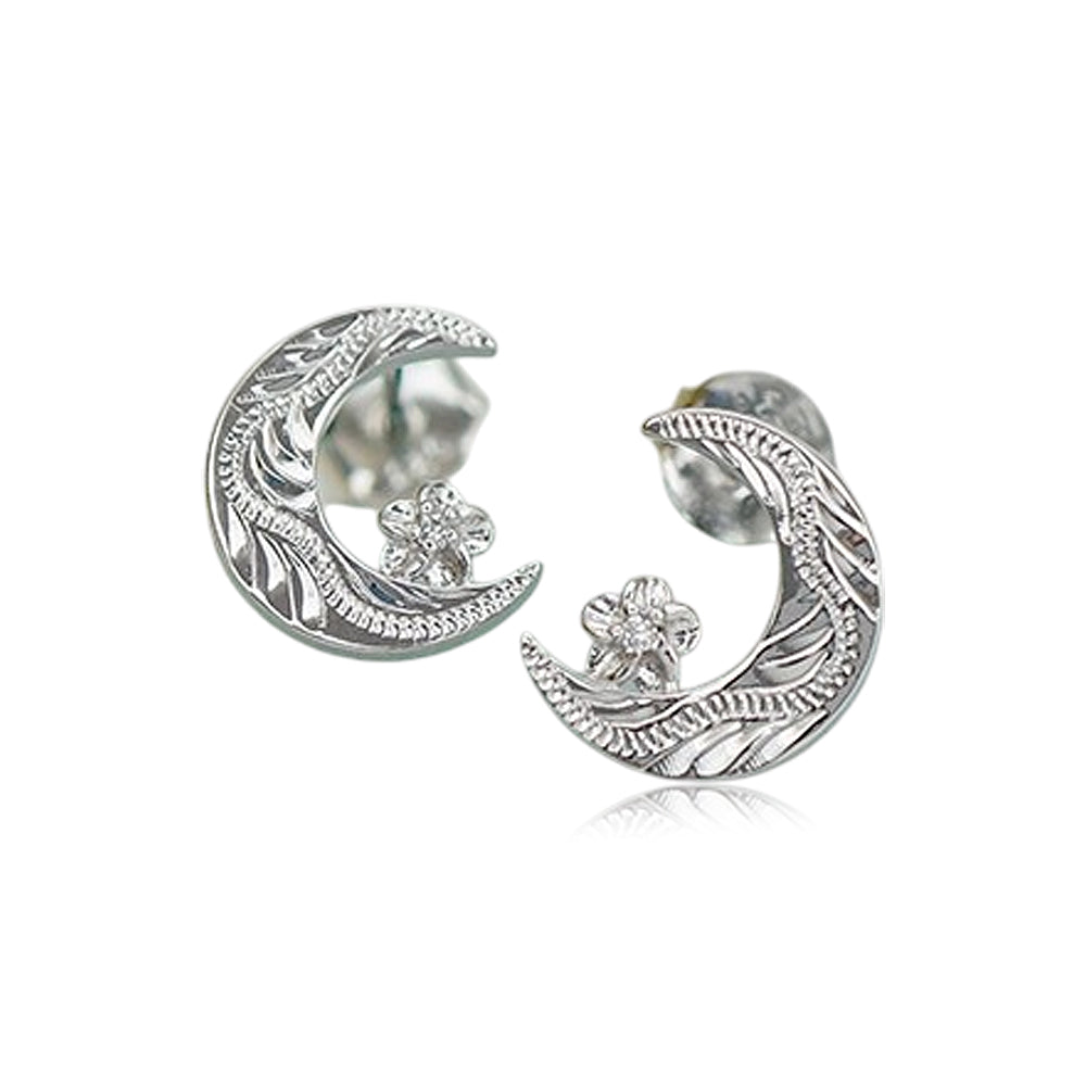 三日月×プルメリアピアス 【4-2291】