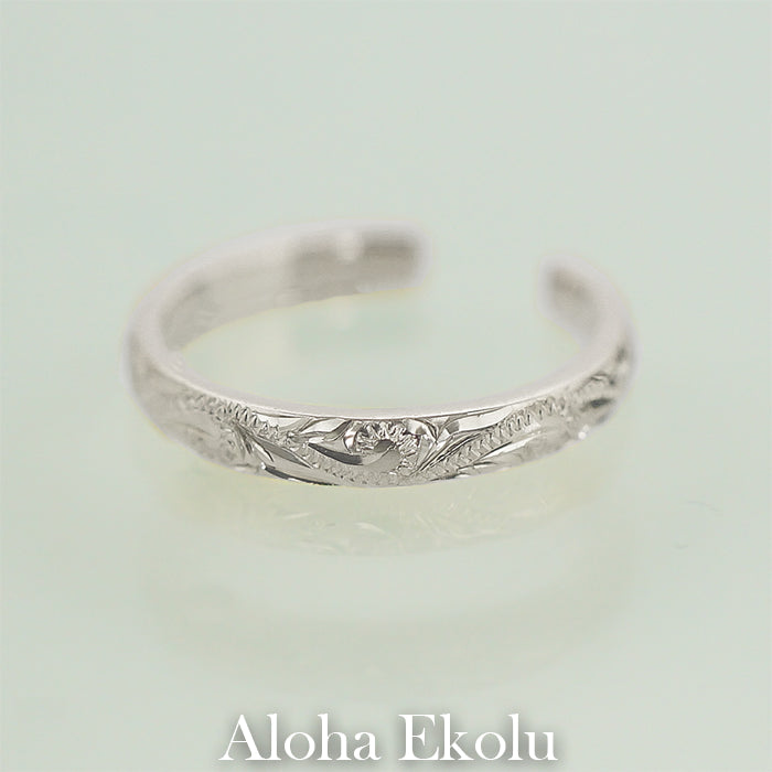 シルバー手彫りイヤーカフ 【4-2772】