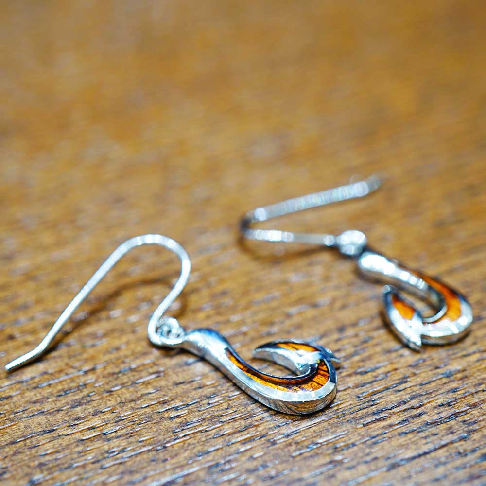 コアウッドフィッシュフックピアス 【4-3557】