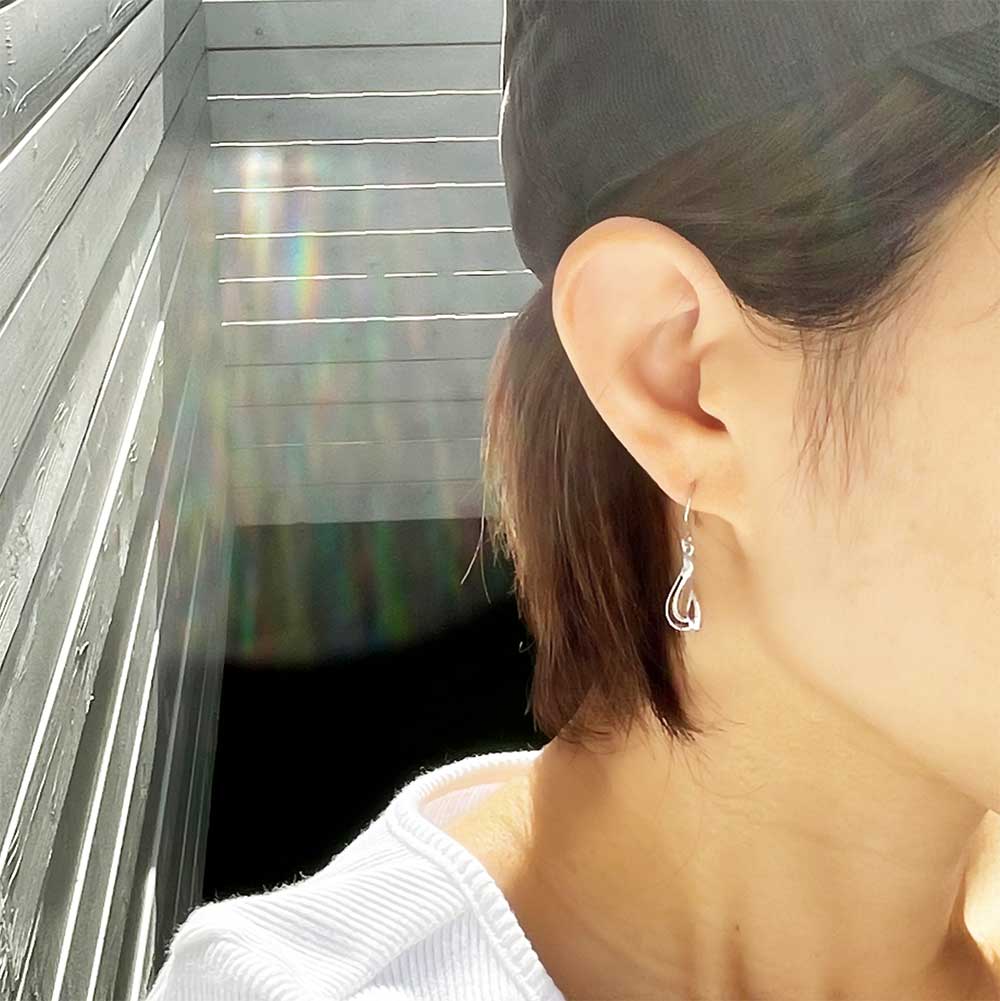 コアウッドフィッシュフックピアス 【4-3557】